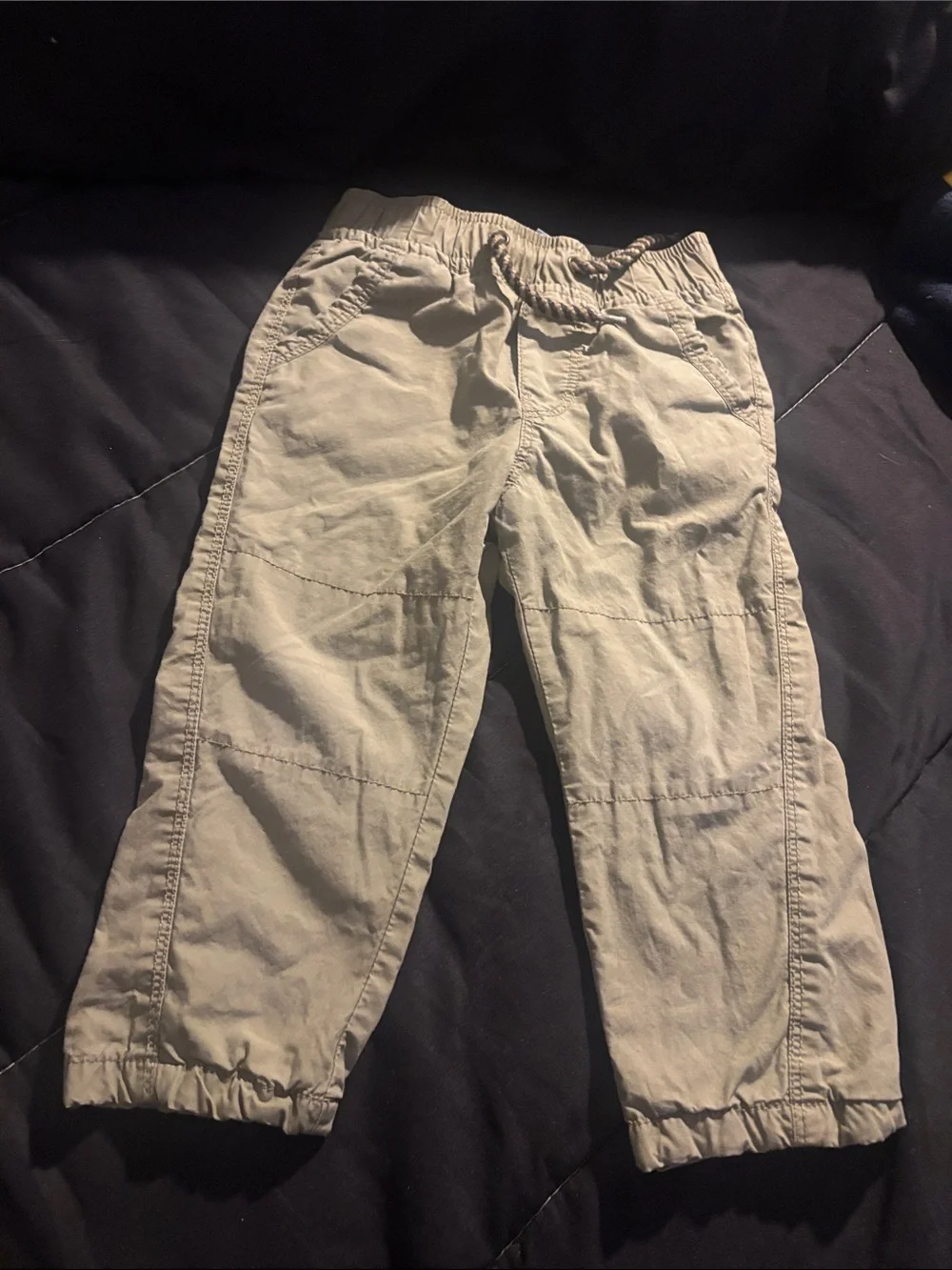 GAP Kids Light Khaki Elastic-Waist Cargo Joggers